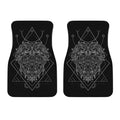 Black And White Leo Sign Print Front Car Floor Mats