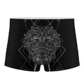 Black And White Leo Sign Print Men's Boxer Briefs