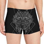 Black And White Leo Sign Print Men's Boxer Briefs