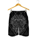 Black And White Leo Sign Print Men's Shorts