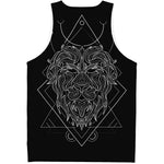 Black And White Leo Sign Print Men's Tank Top