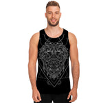 Black And White Leo Sign Print Men's Tank Top