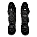 Black And White Leo Sign Print Muay Thai Shin Guards