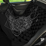 Black And White Leo Sign Print Pet Car Back Seat Cover