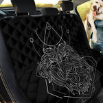 Black And White Leo Sign Print Pet Car Back Seat Cover