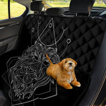 Black And White Leo Sign Print Pet Car Back Seat Cover