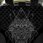 Black And White Leo Sign Print Pet Car Back Seat Cover