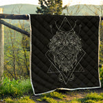 Black And White Leo Sign Print Quilt