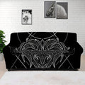 Black And White Leo Sign Print Sofa Cover