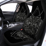 Black And White Leo Sign Print Universal Fit Car Seat Covers