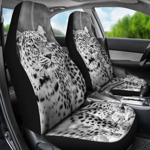 Black And White Leopard Universal Fit Car Seat Covers GearFrost