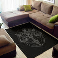 Black And White Libra Sign Print Floor Mat