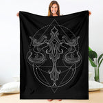Black And White Libra Sign Print Blanket