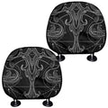 Black And White Libra Sign Print Car Headrest Covers