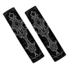 Black And White Libra Sign Print Car Seat Belt Covers