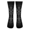 Black And White Libra Sign Print Crew Socks