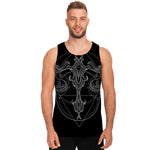 Black And White Libra Sign Print Men's Tank Top