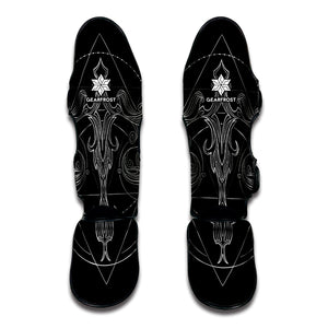 Black And White Libra Sign Print Muay Thai Shin Guard