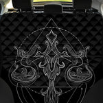 Black And White Libra Sign Print Pet Car Back Seat Cover