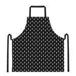 Black And White Lightning Pattern Print Apron