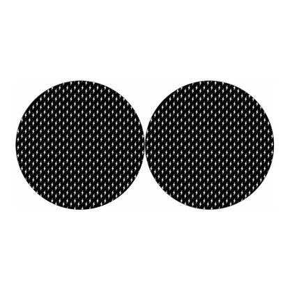 Black And White Lightning Pattern Print Car Coasters