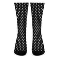 Black And White Lightning Pattern Print Crew Socks