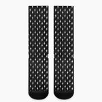 Black And White Lightning Pattern Print Crew Socks