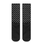 Black And White Lightning Pattern Print Crew Socks