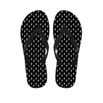 Black And White Lightning Pattern Print Flip Flops