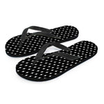 Black And White Lightning Pattern Print Flip Flops