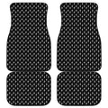 Black And White Lightning Pattern Print Front and Back Car Floor Mats