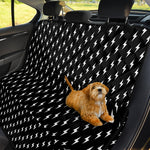 Black And White Lightning Pattern Print Pet Car Back Seat Cover