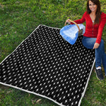 Black And White Lightning Pattern Print Quilt