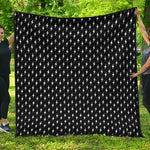 Black And White Lightning Pattern Print Quilt