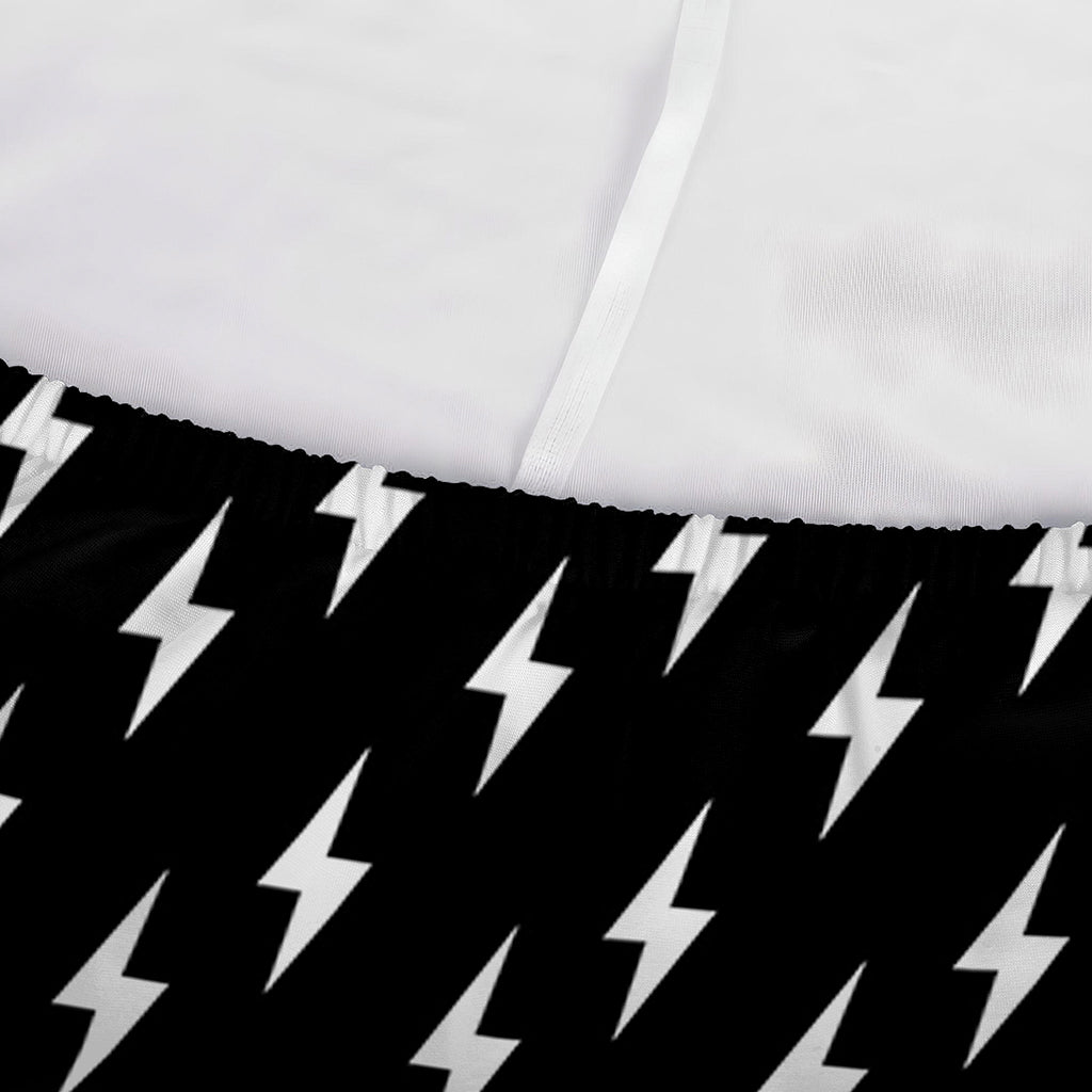 Black And White Lightning Pattern Print Sofa Cover