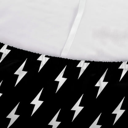 Black And White Lightning Pattern Print Sofa Cover