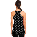Black And White Lightning Pattern Print Women's Racerback Tank Top