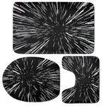 Black And White Lightspeed Print 3 Piece Bath Mat Set
