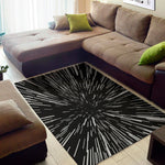 Black And White Lightspeed Print Area Rug