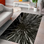 Black And White Lightspeed Print Area Rug