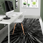 Black And White Lightspeed Print Area Rug
