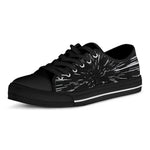 Black And White Lightspeed Print Black Low Top Shoes