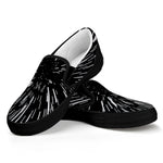 Black And White Lightspeed Print Black Slip On Shoes