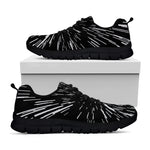 Black And White Lightspeed Print Black Sneakers