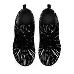 Black And White Lightspeed Print Black Sneakers