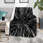 Black And White Lightspeed Print Blanket
