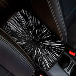 Black And White Lightspeed Print Car Center Console Cover