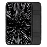 Black And White Lightspeed Print Car Center Console Cover