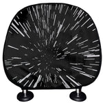 Black And White Lightspeed Print Car Headrest Covers