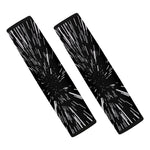 Black And White Lightspeed Print Car Seat Belt Covers